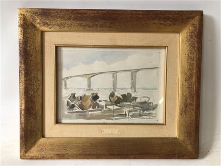 Puente Fray Bentos by Osvaldo Leite - Auction record, sale price, and art valuation. Compare with similar artists and explore comparable artworks.