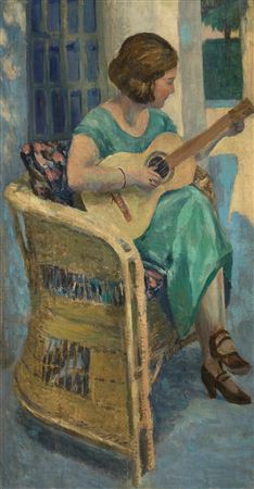 "Dama con guitarra"