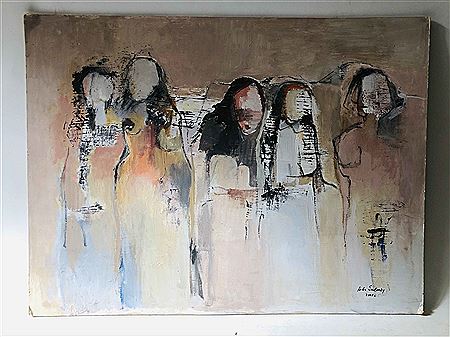 Abstract Women by Aida Socolovsky - Auction record, sale price, and art valuation. Compare with similar artists and explore comparable artworks.