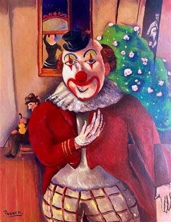 Clown with Vermilion Frock