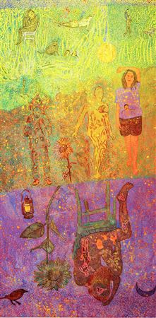 SONG OF EARTH SONG OF SKY, 2021 by Slimen El Kamel - Auction record, sale price, and art valuation. Compare with similar artists and explore comparable artworks.
