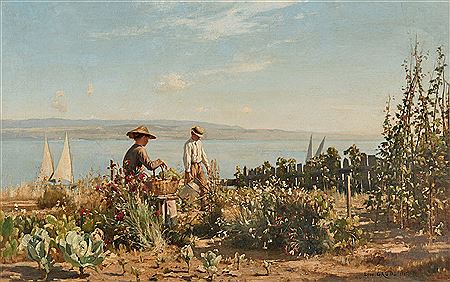 Sample artwork by Léon Gaud (1844 - 1908), known for landscape painting - View similar artists and auction records