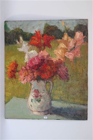 Pitcher of flowers