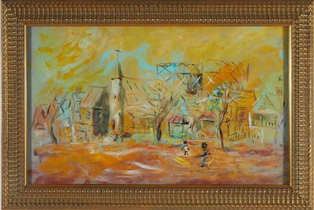 Sample artwork by Edmund K Yaghjian (1903 - 1997), known for modernist landscape and figure painting, drawing, teaching - View similar artists and auction records