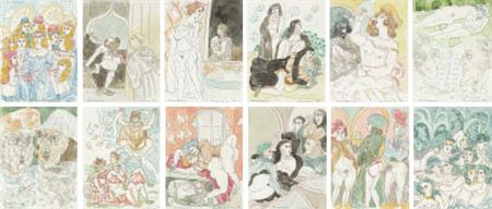 "DECAMERON" Original Illustrations (a set of 12)