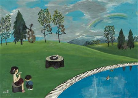 Sound of Mountain by Rokuro Taniuchi - Auction record, sale price, and art valuation. Compare with similar artists and explore comparable artworks.