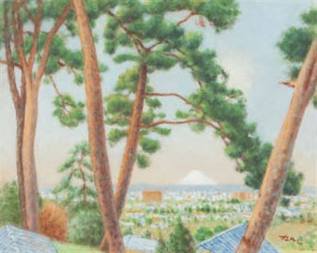 Pines at Seijo by Tetsu Kurata - Auction record, sale price, and art valuation. Compare with similar artists and explore comparable artworks.