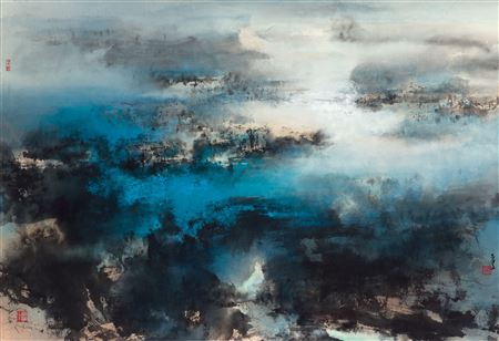 Sample artwork by Baili He (Born 1945), known for landscape painting - View similar artists and auction records