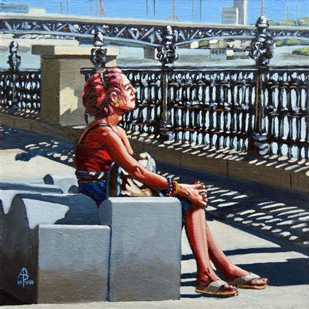 "South bank sunbather"