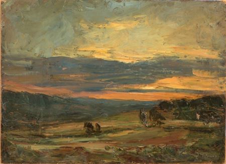 Sunset by Joseph Trevoux - Auction record, sale price, and art valuation. Compare with similar artists and explore comparable artworks.