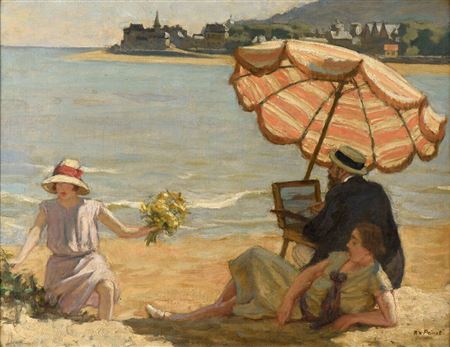 The painter on the seaside motif. by Rene-Xavier Francois Prinet - Auction record, sale price, and art valuation. Compare with similar artists and explore comparable artworks.