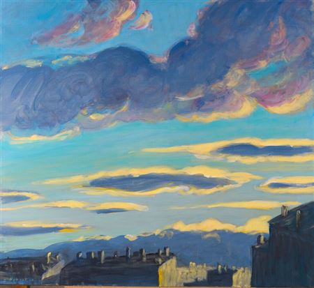 Les nuages au couchant sur Lyon, 2000.