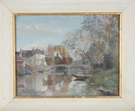 Landscape with a bridge.