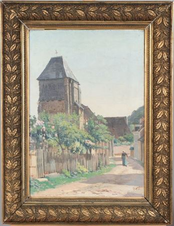 The old bell tower. by Edouard Auguste Ragu - Auction record, sale price, and art valuation. Compare with similar artists and explore comparable artworks.