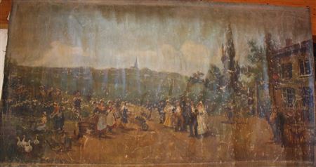 Les mariés pendant les vendanges