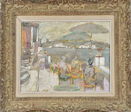 The terrace at the edge of the lake by René Hamiot - Auction record, sale price, and art valuation. Compare with similar artists and explore comparable artworks.