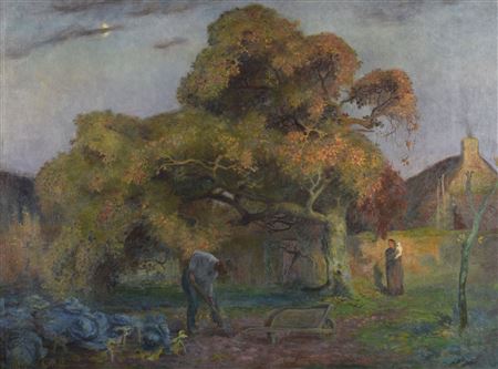Family of peasants in Brittany by Eugène Cadel - Auction record, sale price, and art valuation. Compare with similar artists and explore comparable artworks.