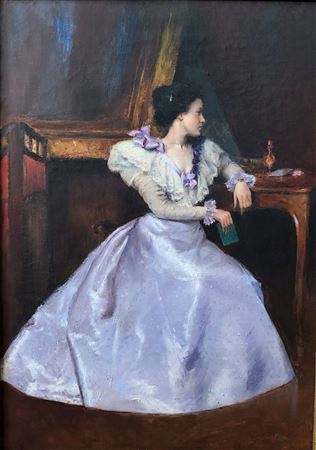 Portrait of a Young Woman Leaning