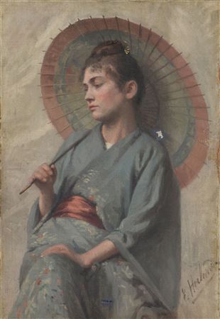 Young woman with kimono