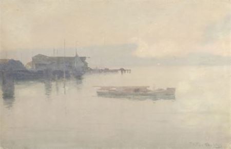 Boats at dusk