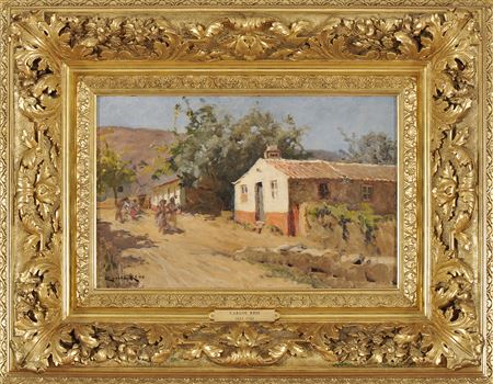 Landscape with houses and figures