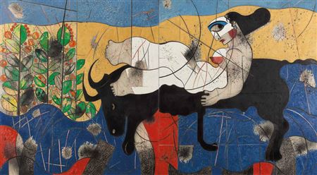 Sample artwork by Saad Ben Cheffaj (Born 1939), known for painting - View similar artists and auction records