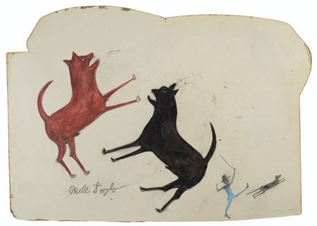 Two Dogs Fighting; Man Chasing Dog, 1939-1942