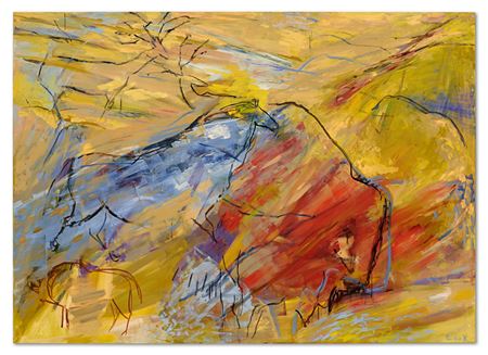 Red Bison/Blue Horse by Elaine Fried de Kooning - Auction record, sale price, and art valuation. Compare with similar artists and explore comparable artworks.