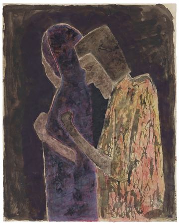 Untitled (Couple) by Rabindranath Tagore - Auction record, sale price, and art valuation. Compare with similar artists and explore comparable artworks.