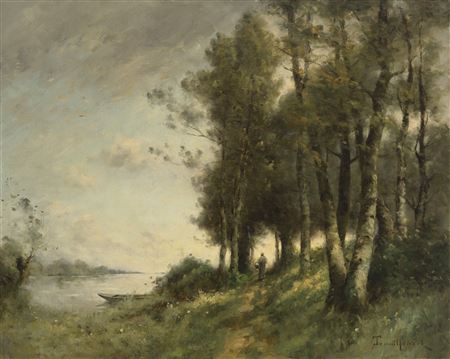 Paysanne au bord de l'eau