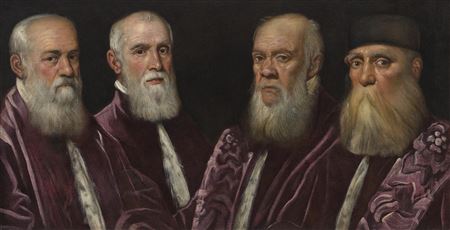 A group portrait of four Venetian senators, bust-length