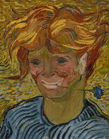 Jeune homme au bleuet