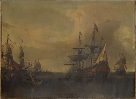 Sample artwork by Aernout Smit (1641 - 1710), known for ship, seascape, sea-battle painting - View similar artists and auction records