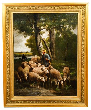 Shepherd with his sheep