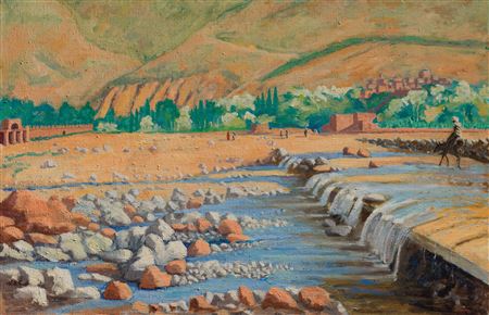 Scene at Marrakech by Winston Spencer Churchill - Auction record, sale price, and art valuation. Compare with similar artists and explore comparable artworks.