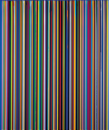 Poured Lines: Dark Cobalt Study