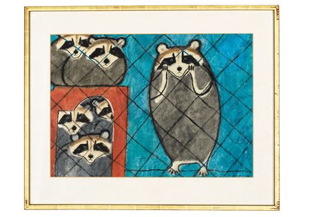 Six racoons in a cage; and Magpies on a branch by Charles Culver - Auction record, sale price, and art valuation. Compare with similar artists and explore comparable artworks.