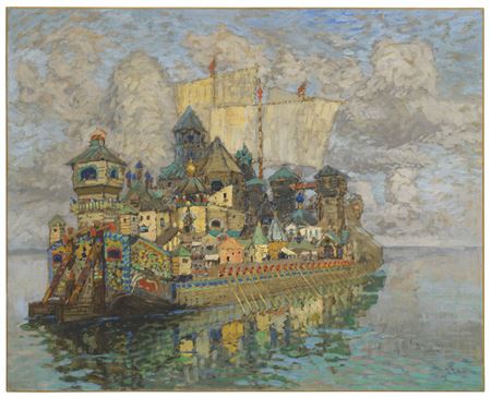 Sample artwork by Konstantin Ivanovich Gorbatov (1876 - 1945), known for landscape, figure, portrait, interior, and town-and city scenes - View similar artists and auction records