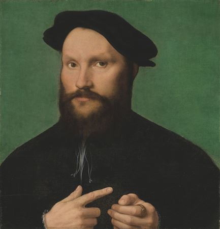 Portrait of a bearded man, bust-length