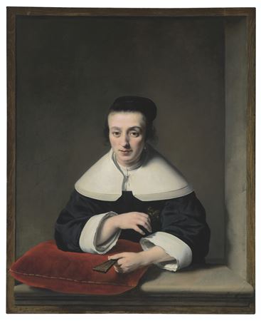 Portrait of a lady at a casement