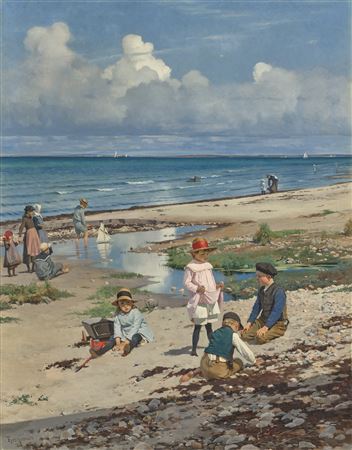 Sample artwork by Frants Peter Didrik Henningsen (1850 - 1908), known for land-and seascape painting - View similar artists and auction records