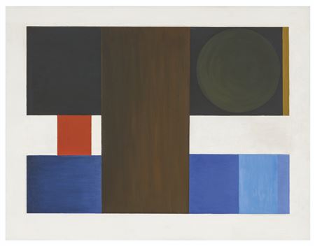 Black over Blue, with Red