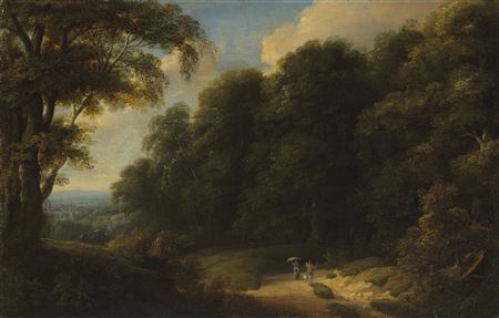 This painting is based on the engraving by Jacques Callot (1592-1635) from his Deux Grandes Vues de Paris, published circa 1630.