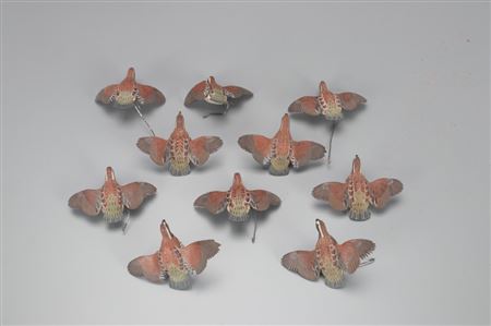 Ten Miniature Quail by James Joseph Ahearn - Auction record, sale price, and art valuation. Compare with similar artists and explore comparable artworks.
