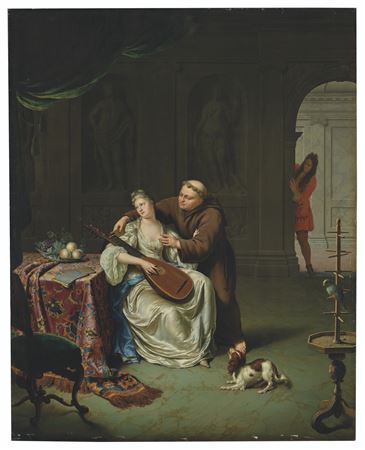 Tartuffe et Élmire supris par Damis, fils d'Orgon by Willem Van Mieris - Auction record, sale price, and art valuation. Compare with similar artists and explore comparable artworks.