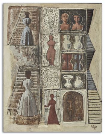 The Department Store or The Market, 1929 by Massimo Campigli - Auction record, sale price, and art valuation. Compare with similar artists and explore comparable artworks.