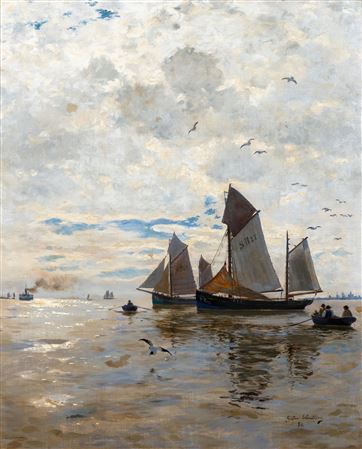 Sample artwork by Gustav Wendling (1862 - 1932), known for interiors, panorama - View similar artists and auction records