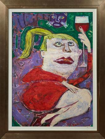 "Woman with Wine Glass"