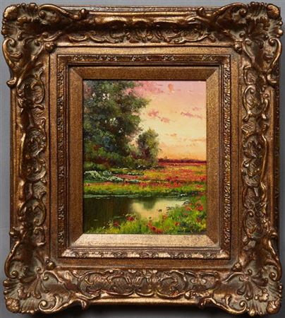 "Field of Poppies at Sunset" by Joan Colomer - Auction record, sale price, and art valuation. Compare with similar artists and explore comparable artworks.