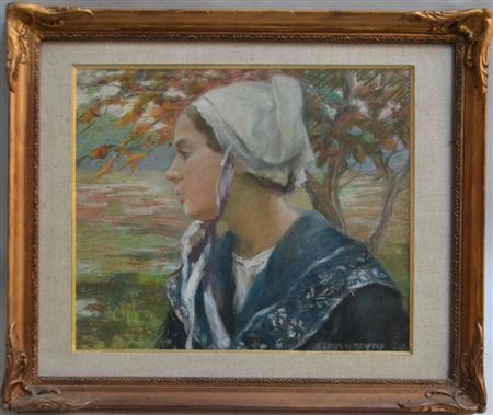 Portrait of a young Breton girl